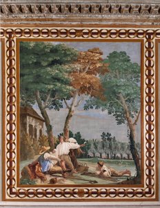 Ubytovny pro hosty, Pokoj venkovských scén: "Rolnický odpočinek" od Giovanni Battista Tiepolo