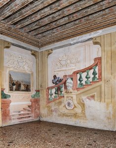 Ubytování pro hosty, pokoj karnevalových scén: „Moorský sluha na falešném schodišti“ od Giovanni Battista Tiepolo