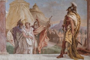 Eurybates a Talthybius vedou Briseis k Agamemnonovi (detail)