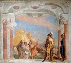 Eurybates a Talthybius vedou Briseis k Agamemnonovi