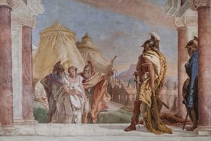 Eurybates a Talthybius vedou Briseis k Agamemnonovi
