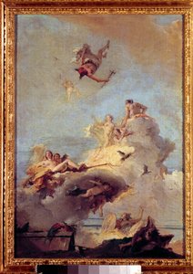 Obraz Olympu od Giovanniho Battisty (Giambattisty) Tiepola (1696-1770) Madrid 18. století, muzeum Prado. od Giovanni Battista Tiepolo
