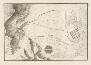 Geometrický plán zničeného města Palmyra, 1753 od Giovanni Battista 1712-86 after Borra