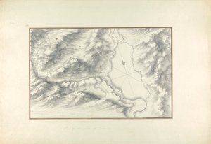 Plán jezera Tiberias od Giovanni Battista Borra