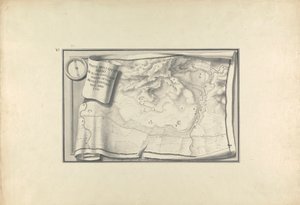 Plán ruin na Sardách s pozůstatky starověkých budov stále existujících v roce 1750 od Giovanni Battista Borra