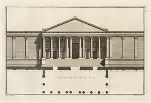 Svislice velkého vchodu do nádvoří chrámu, 1753