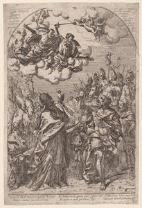 Attila u bran Říma od Giovanni Battista Bracelli, after Alessandro Algardi