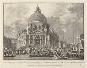 Výroční návštěva dóžete v Santa Maria della Salute, 17631766. od Giovanni Battista Brostoloni