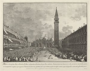 Dóže nese kolem náměstí Piazza San Marco, 17631766.