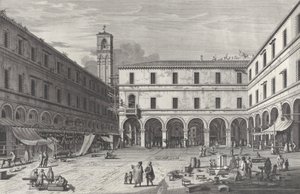 Pohled na náměstí poblíž kostela San Giacomo, 1763., 1763. od Giovanni Battista Brostoloni