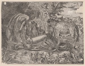 Svatý Jan Křtitel s beránkem, 1600-35.