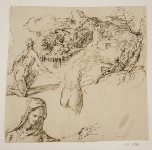 Spící válečník od Giovanni-Battista Caracciolo
