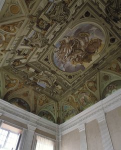 Pád Phaeton (Phaethon) (1625) - Freska v trompe l