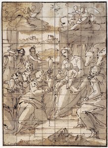 Uctívání králů od Giovanni Battista Castello