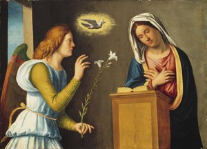 Zvěstování Panně Marii, 150005 (malba na dřevěné desce)
