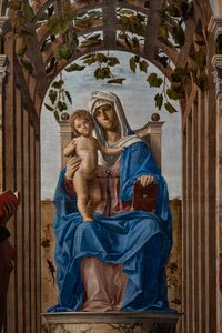Trůnící Madona s Jezulátkem mezi svatými Jakubem a Jeronýmem, detail od Giovanni Battista Cima da Conegliano