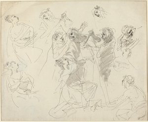 Figurální studie [recto] od Giovanni Battista Cipriani
