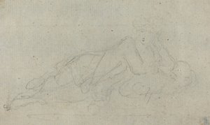 Ležící žena [verso] od Giovanni Battista Cipriani
