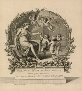 Vstupenka na ples v Mansion House, Londýn, 17. dubna 1775 od Giovanni Battista Cipriani
