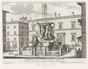 Fontána želv na náměstí Piazza Mattei te Rome Fontána na náměstí Piazza de ss.ri Mattei (název na objektu) Fontány Říma (název série) Fonteinen van Rome (název série)