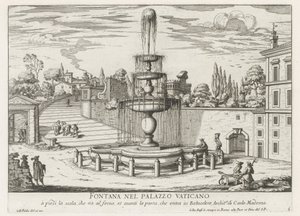Fontána ve Vatikánu Fontana nel Palazzo Vaticano (název na objektu) Fontane di Roma (název série) Fontány Říma (název série) od Giovanni Battista Falda