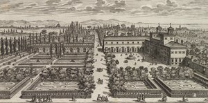 Pohled na vilu Medici, po roce 1677.