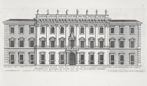 Pohled na fasádu Palazzo Chigi v Římě, kterou navrhli Matteo di Castello, Carlo Maderno (1556-1629) a Giovanni Bernini (1598-1680).