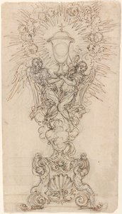 Monstrance se dvěma anděly podpírajícími kalich