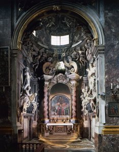 Kaple Feroni, se sochami Giovanni Battista Foggini (1652-1725), bazilika Santissima Annunziata, Florencie, Toskánsko, Itálie