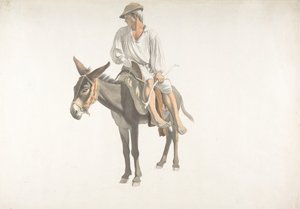 Rolník na oslu, ca. 1783-87.