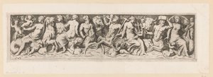 Tritony, nereidy a putti od Giovanni Battista Mercati