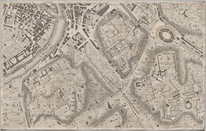 Nová mapa Říma, kterou vynesl na světlo Giambattista Nolli v roce MDCCXLVII, známá jako La Pianta Grande di Roma