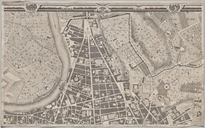 Nová mapa Říma, kterou vynesl na světlo Giambattista Nolli v roce MDCCXLVII, známá jako La Pianta Grande di Roma