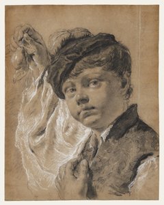 Chlapec držící hrušku (Giacomo Piazzetta?) od Giovanni Battista Piazzetta
