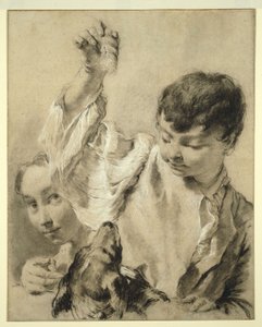 Giacomo krmí psa od Giovanni Battista Piazzetta
