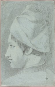 Hlava chlapce s kloboukem z profilu od Giovanni Battista Piazzetta