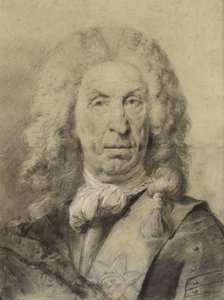 Portrét maršála von der Schulenburg, asi 1735 (černobílá křída s uhlím na papíře) od Giovanni Battista Piazzetta