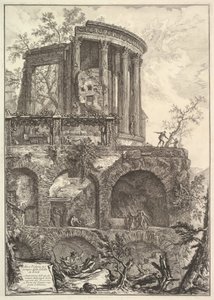 Altra V. del Tempio della Sibilla v Tivoli Jiný pohled na chrám Sibů ..., 18. století. od Giovanni Battista Piranesi