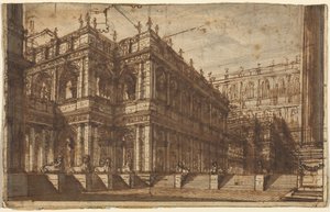 Starověké fórum s portály od Giovanni Battista Piranesi