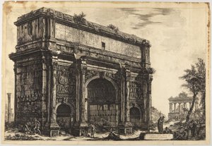 Septimiův Severův oblouk od Giovanni Battista Piranesi