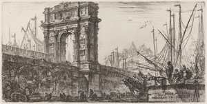 Trajanův oblouk v Anconě od Giovanni Battista Piranesi