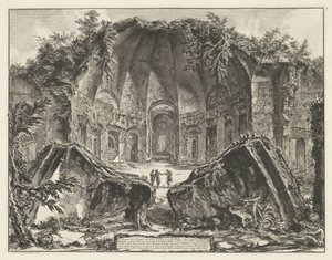 Canopus v de Villa Adriana t a Tivoli Pozůstatky chrámu Božího Canopus ve Villa Adriana v Tivoli (název na objektu) Gezichten op Rome (název série) Pohledy na Řím navržený a vyrytý architektem Giambattista Piranesi Ve (nez) iano (název série) od Giovanni Battista Piranesi