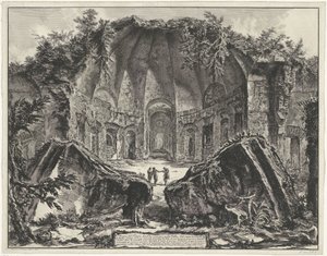Canopus v de Villa Adriana t a Tivoli Pozůstatky chrámu Božího Canopus ve Villa Adriana v Tivoli (název na objektu) Gezichten op Rome (název série) Pohledy na Řím navržený a vyrytý architektem Giambattista Piranesi Ve (nez) iano (název série) od Giovanni Battista Piranesi