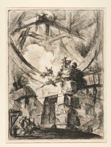 Carceri, IX: Obří kolo od Giovanni Battista Piranesi