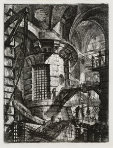 Imaginární věznice: Válcová věž od Giovanni Battista Piranesi
