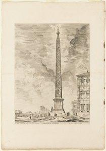 Egyptský obelisk. To bylo postaveno papežem Sixtem V. na Piazza of St. John Lateran, z Views of Rome od Giovanni Battista Piranesi