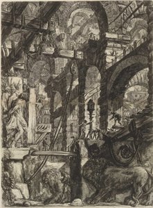 Ze série Imaginární vězení (The Prisons of Invention) od Piranesi, Giovanni Battista (1720-1778). Mědirytina, ca 1761, soukromá sbírka od Giovanni Battista Piranesi