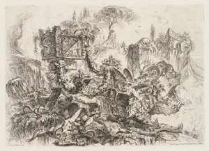 Groteschi: Ruiny s hady, ca. 1745-50. od Giovanni Battista Piranesi