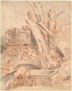 Grottesco s Neronovou hrobkou od Giovanni Battista Piranesi