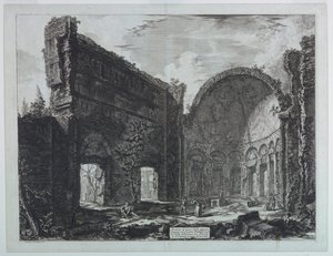 Hadriánova vila poblíž Tivoli, "Výhledy na Řím" (1748-1778) od Giovanni Battista Piranesi
